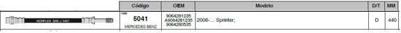 Imagen de FLEXIBLE FRENO DEL MERCEDES BENZ SPRINTER 430MM