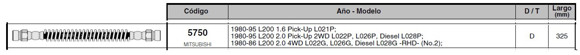 Imagen de FLEXIBLE FRENO DEL MITSUBISHI L200 4X2 1990 EN ADEL. 325MM