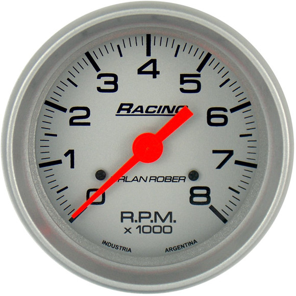 Imagen de TACOMETRO ELECTRONICO 12V ESCALA: 0-8000 RPM FONDO GRIS