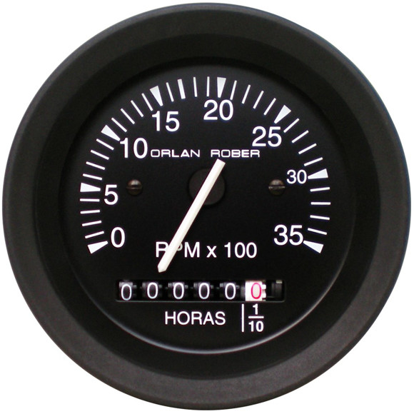 Imagen de TACOMETRO UNIVERSAL 3500 RPM + CUENTA HORAS(HORIMETRO)12-24V