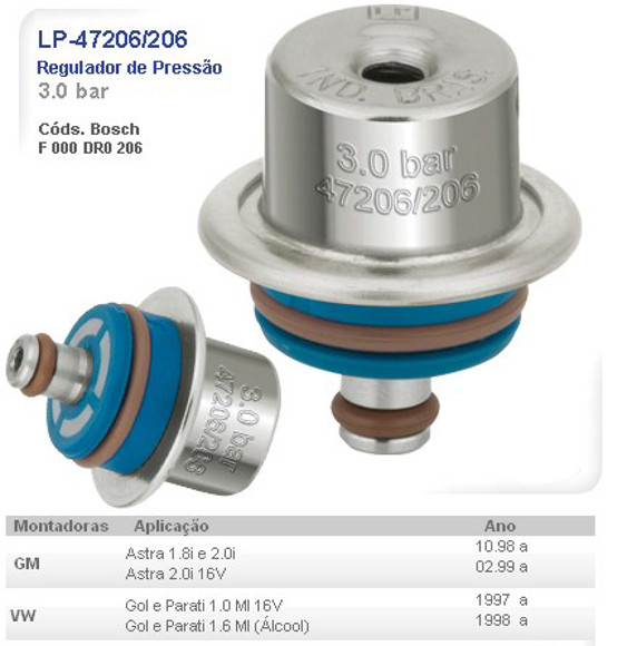 Imagen de REGULADOR DE PRESION 3.0BAR VW GOL 1.0MI 16V 1997