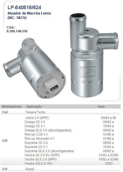 Imagen de ACTUADOR DE MARCHA LENTA VW GOLF/CHEVROLET VECTRA 2.0 93-96
