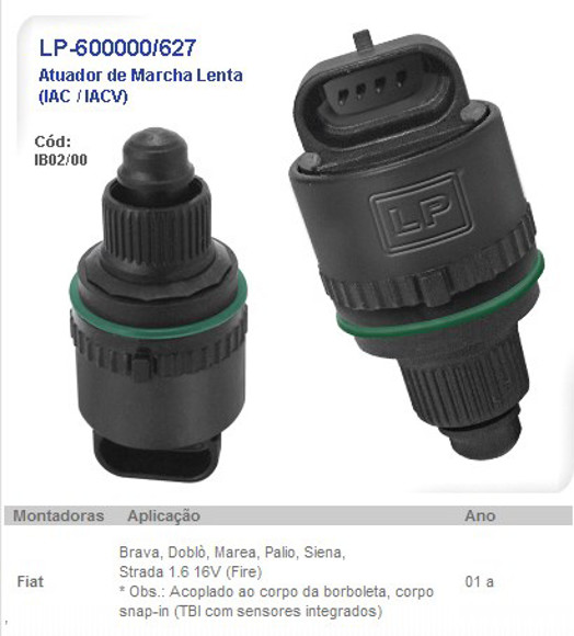 Imagen de ACTUADOR DE MARCHA LENTA FIAT PALIO/SIENA/STRADA 1.6 16V