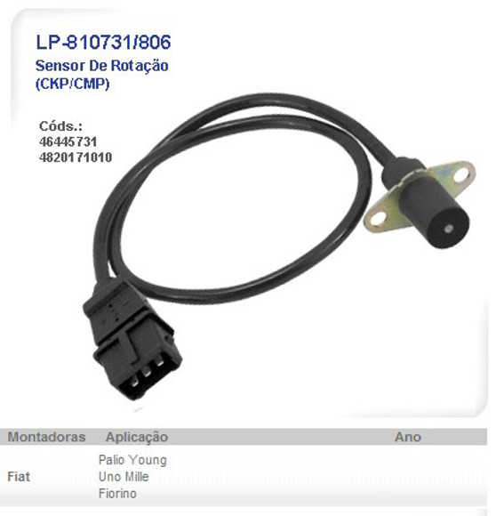 Imagen de SENSOR DE ROTACION/CIGUEÑAL FIAT PALIO 1999 EN ADELANTE