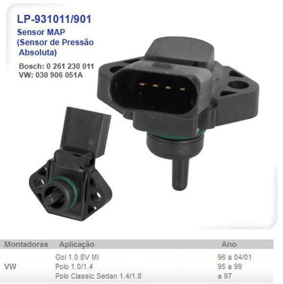 Imagen de SENSOR MAP VW GOL 1000 MI 8V 1996-2001