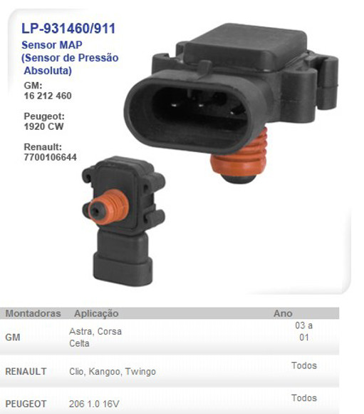 Imagen de SENSOR MAP CHEVROLET ASTRA/CORSA/CELTA 2001/RENAULT CLIO