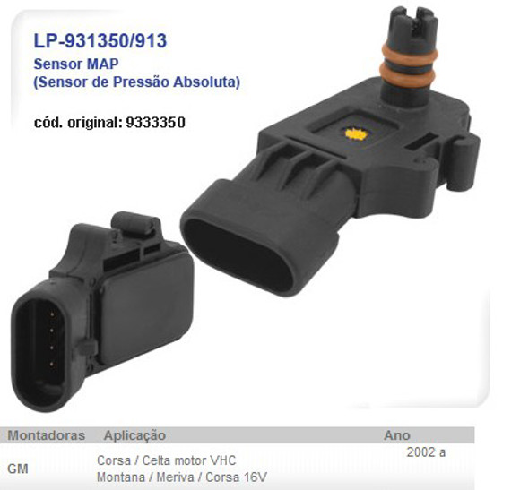 Imagen de SENSOR MAP CHEVROLET CORSA/CELTA 2002/MONTANA/MERIVA