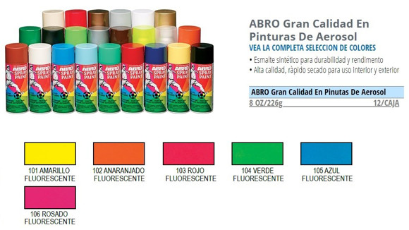 Imagen de PINTURA AEROSOL SPRAY FLUO NARANJA 226GRS