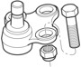 Imagen de ROTULA INFERIOR IZQUIERDA VW GOLF 4/BORA/BEETLE/AUDI A3