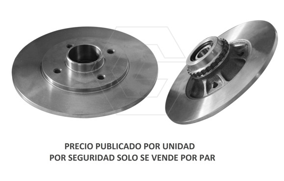 Imagen de DISCO DE FRENO TRASERO RENAULT CLIO 2 1.6 16V-1.9D