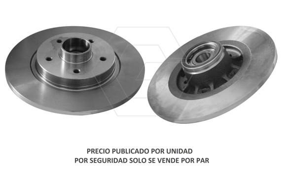 Imagen de DISCO DE FRENO TRAS. RENAULT KANGOO 1.6 16V 2012 EN ADELANTE