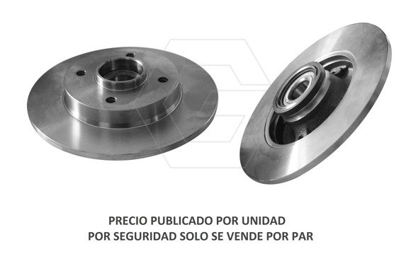 Imagen de DISCO DE FRENO TRASERO PEUGEOT 207 1.4/1.6 2009 EN ADELANTE