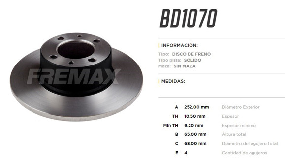 Imagen de DISCO DE FRENO LADA LAIKA