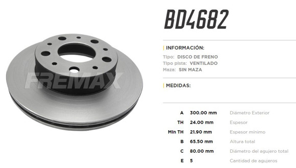 Imagen de DISCO DE FRENO FIAT DUCATO/PEUGEOT BOXER/CT JUMPER 1994-