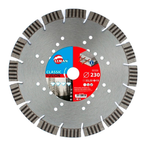 Imagen de DISCO DIAMANTADO SUPER CANTERO LEMAN 230X2,7X12X22,23MM