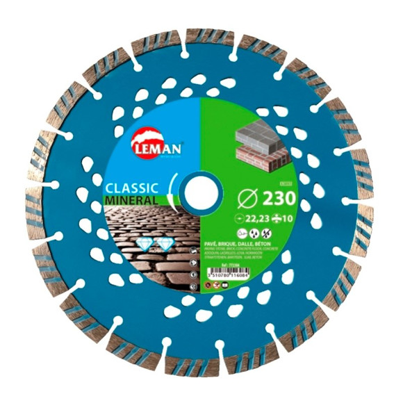 Imagen de DISCO DIAMANTADO LASER PRO LEMAN 230X7X2,7X22,23MM