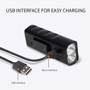 Imagen de LUZ LINTERNA LED PARA BICICLETA A BATERIA RECARGABLE
