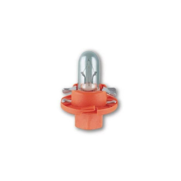 Imagen de LAMPARA 12V 1,1W BAX8,4D NARANJA C/PORT TABLERO TRACTORES