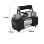 Imagen de COMPRESOR INFLADOR DE AIRE 12V 150PSI DOBLE PISTON C/RELOJ