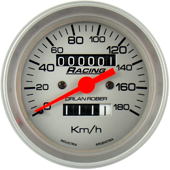 Imagen de VELOCIMETRO ESCALA: 0-180 KM/H FONDO GRIS LINEA RACING