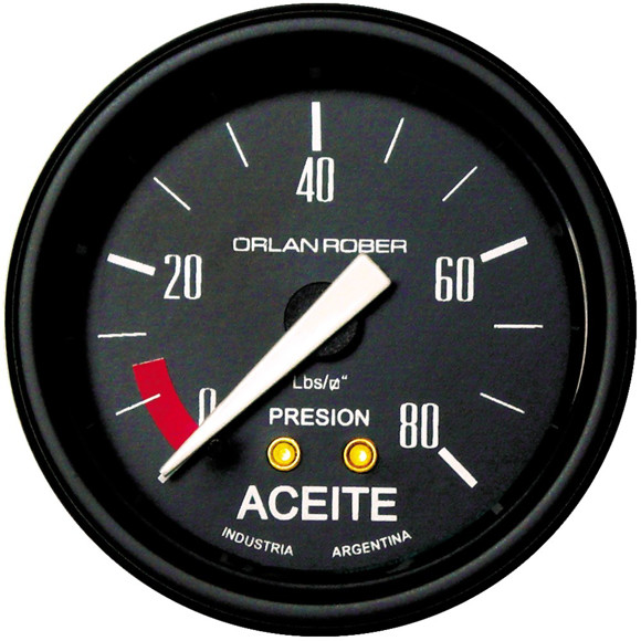 Imagen de MANOMETRO PRESION DE ACEITE ESCALA: 0-80 LBS/PUL