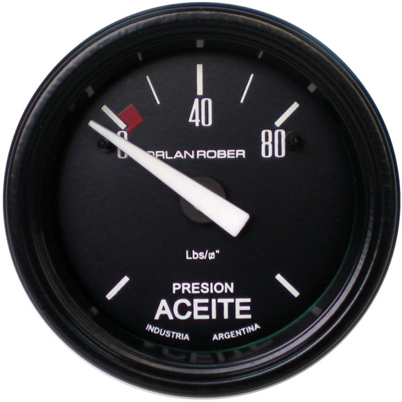 Imagen de MANOMETRO ELECTRICO DE ACEITE 12V ESCALA: 0-80 LBS/PULG2