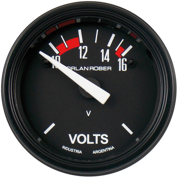 Imagen de VOLTIMETRO 12V ESCALA: 10-16V FONDO NEGRO DIAMETRO: 52MM