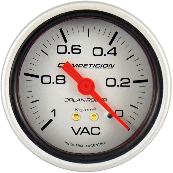 Imagen de MANOMETRO DE VACIO ESCALA: 0-1 KG/CM2 FONDO GRIS-DIAM: 60MM
