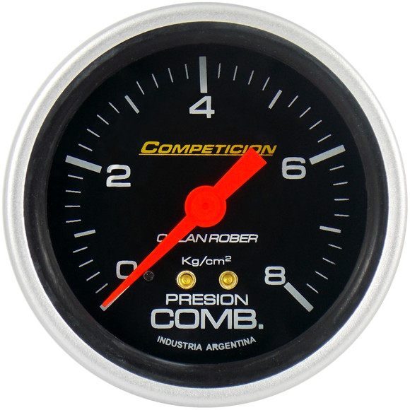 Imagen de MANOMETRO DE COMBUSTIBLE ESCALA: 0-8 KG/CM2 FONDO NEGRO
