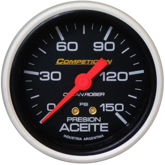 Imagen de MANOMETRO PRESION DE ACEITE ESCALA: 0-150 PSI FONDO NEGRO