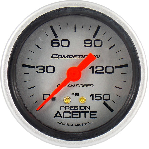 Imagen de MANOMETRO PRESION DE ACEITE ESCALA: 0-150 PSI FONDO GRIS