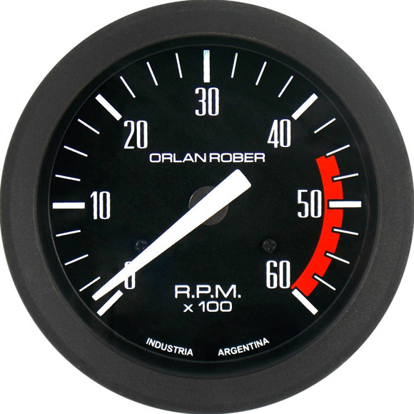 Imagen de TACOMETRO ELETRONICO GASOLERO 12V ESCALA: 0-6000 RPM-D: 80MM