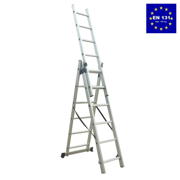 Imagen de ESCALERA COMBINADA 3 EN 1 DE 3 TRAMOS 6 ESCALONES 5,04 MT