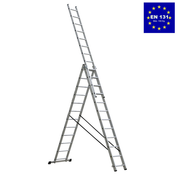 Imagen de ESCALERA COMBINADA 3 EN 1 DE 3 TRAMOS 12 ESCALONES 10,08MT