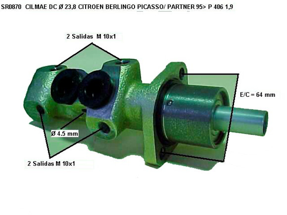 Imagen de BOMBA DE FRENO CITROEN BERLINGO PICASSO PEUGEOT 406 PARTNER