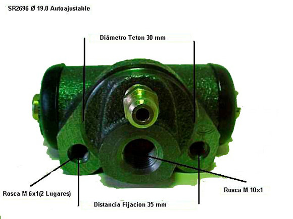 Imagen de CILINDRO DE RUEDA FIAT DUNAUNO ARGENTINO 1994.. M10X1