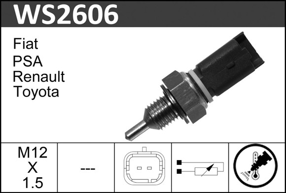 Imagen de SENSOR TEMP. AGUA CITROEN XSARA/C3 1.4/1.6 16V/PEUGEOT 206