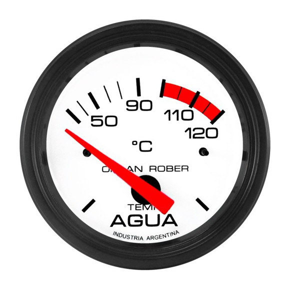 Imagen de TERMOMETRO ELECTRICO DE AGUA 12V ESCALA: 50-120°C DIAM: 52MM