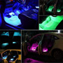 Imagen de KIT DE LUCES LED RGB 12V 8 COLORES INTERIOR AUTO C/CONTROL