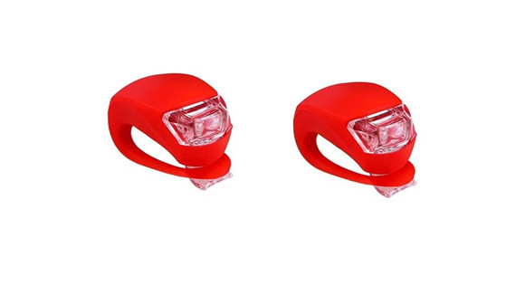 Imagen de PAR DE LUCES LEDS ROJAS DE SILICONA PARA BICICLETA