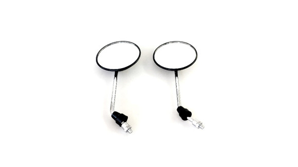 Imagen de PAR DE ESPEJOS PARA MOTO UNIVERSAL REDONDO ROSCA 3/8"
