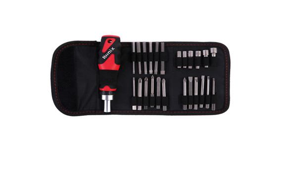 Imagen de DESTORNILLADOR RONIX CON 26 PIEZAS PUNTAS BIT EN ESTUCHE