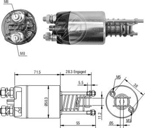 Imagen de AUT ARRANQUE FIAT UNO/PANDA/147 CON MARELLI 2 TORNILLOS
