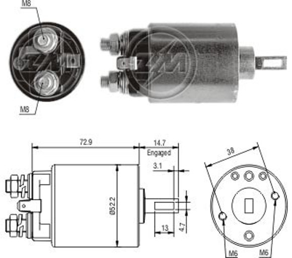 Imagen de AUT ARRANQUE HITACHI/HONDA/ISUZU/KOMATSU/CHEVETTE