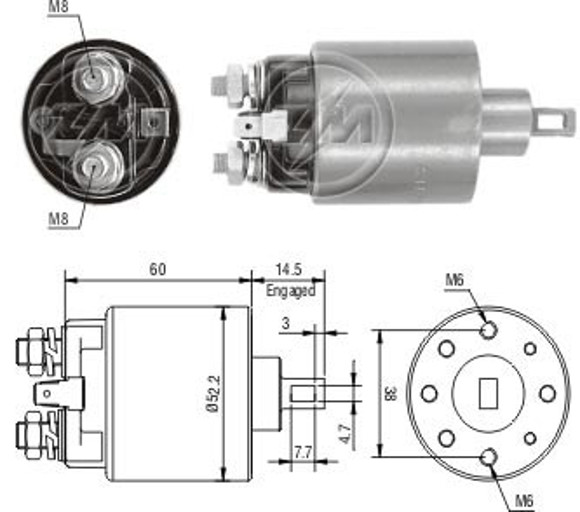 Imagen de AUT ARRANQUE HITACHI/NISSAN D21/SUBARU JUSTY