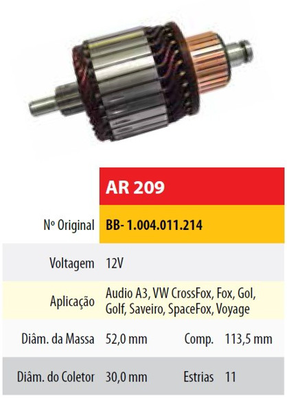 Imagen de INDUCIDO 12V VW VENTO/CROSSFOX/AUDI A3
