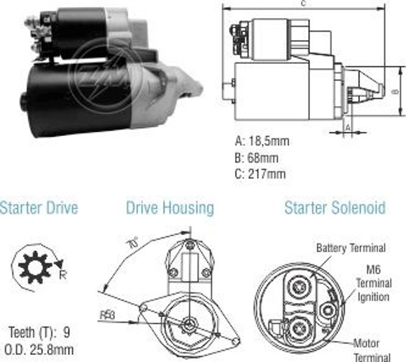 Imagen de MOTOR ARRANQUE CHEVROLET CORSA/CELTA/AGILE/AVEO 1.0/1.4 12V