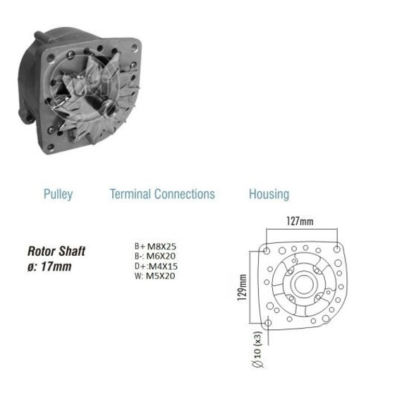 Imagen de ALTERNADOR SCANIA 3 ANCLAJES 24V 65AMP