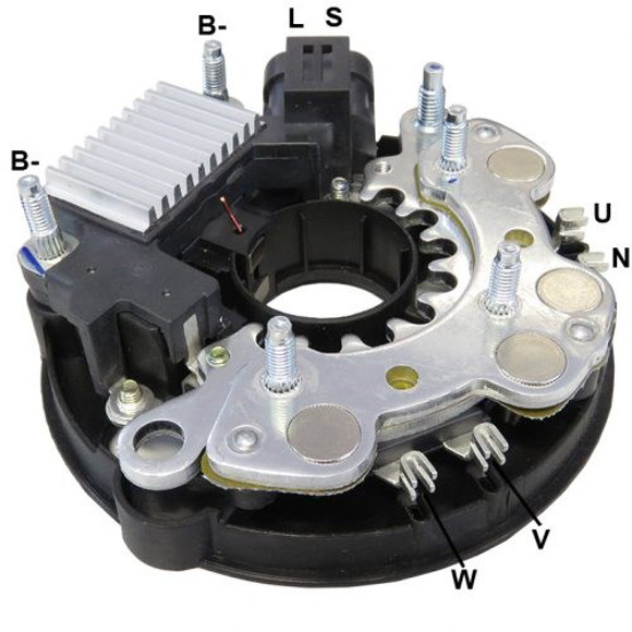 Imagen de CONJUNTO PLACA RECT/REG VOLT P/ALT NISSAN HITACHI