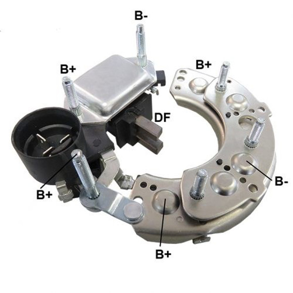 Imagen de CONJUNTO PLACA RECT/REG VOLT P/ALT ISUZU HITACHI